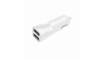 Fixed Car Charger Dual White, 15 W