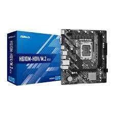 ASRock H610M-HDV/M.2 Processor family Intel, Processor socket LGA1700, DDR4 DIMM, Memory slots 2, Supported hard disk drive interfaces SATA3, M.2, Number of SATA connectors 4, Chipset H610, Micro ATX