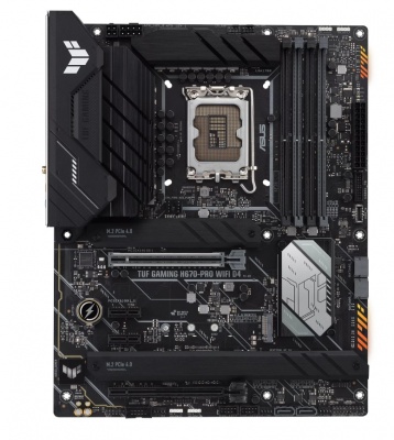 Asus TUF GAMING H670-PRO WIFI D4 Processor family Intel, Processor socket  LGA1700, DDR4 DIMM, Memory slots 4, Supported hard disk drive interfaces SATA, M.2, Number of SATA connectors 4, Chipset H670, ATX