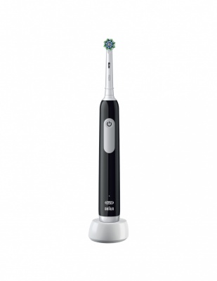 Oral-B Electric Toothbrush Pro Series 1 Cross Action Rechargeable, For adults, Number of brush heads included 1, Black, Number of teeth brushing modes 3