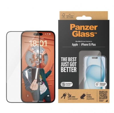 PanzerGlass Screen protector, Apple,  IPhone 15 Plus, Glass, Transparent