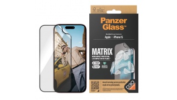 PanzerGlass Screen protector, Apple, iPhone, Recycled plastic, Transparent, MATRIX with D3O
