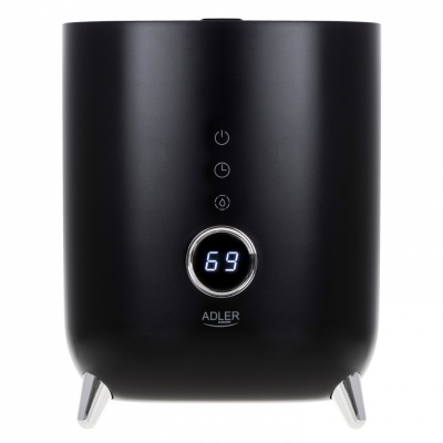 Adler AD 7972 Humidifier, 23 W, Water tank capacity 4 L, Suitable for rooms up to 35 m², Ultrasonic, Humidification capacity 150-300 ml/hr, Black