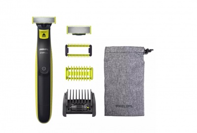 Philips QP2821/20 OneBlade Shaver/Trimmer, for Face and Body, Black/Green