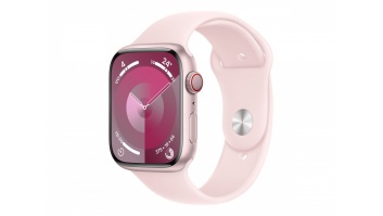 Apple Apple Watch Series 9 GPS + Cellular 45mm Pink Aluminium Case with Light Pink Sport Band - M/L