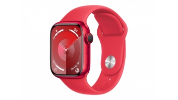 Apple Apple Watch Series 9 GPS + Cellular 41mm (PRODUCT)RED Aluminium Case with (PRODUCT)RED Sport Band - M/L