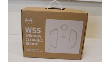 SALE OUT. Hutt Windows Cleaning Robot W55 Corded, 2800 Pa, White HUTT Windows Cleaning Robot W55 Corded, 2800 Pa, White, PACKAGE DAMAGED, USED, CONTROL REMOTE MISSING IN PACKAGE