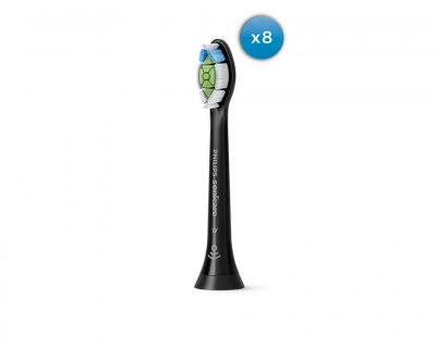 Philips Toothbrush Heads HX6068/13 Sonicare W2 Optimal White Heads, For adults, Number of brush heads included 8, Sonic technology, Black