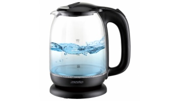 Mesko Kettle MS 1302b Electric 2200 W 1.7 L Glass 360° rotational base Black