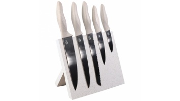 Stoneline Knife Block Natural Line 21197  Folding stand 5 pc(s) Dishwasher proof 9/12.5/20.1/20.2 cm