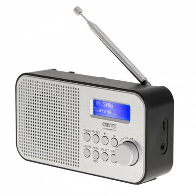 Camry Portable Radio CR 1179 Black/Silver Alarm function