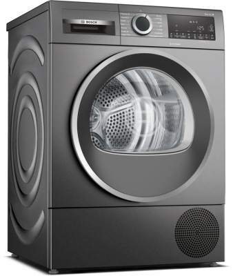Bosch Dryer Machine WQG245ARSN Energy efficiency class A++ Front loading 9 kg Sensitive dry LED Depth 61.3 cm Steam function Black