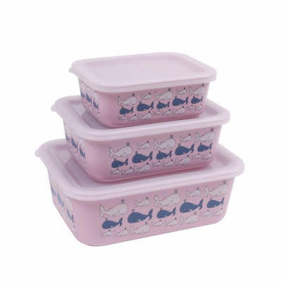 Stoneline Awave Set of storage box 21940 Storage box 3 pc(s) Dishwasher proof Rose