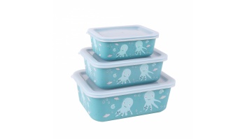 Stoneline Awave Set of storage box 21941 Storage box 3 pc(s) Dishwasher proof Turquoise