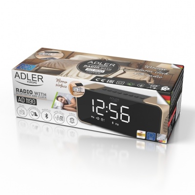 Adler Wireless alarm clock with radio AD 1190 AUX in Copper/Black Alarm function