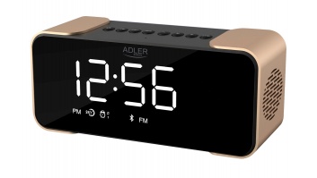 Adler Wireless alarm clock with radio AD 1190 AUX in Copper/Black Alarm function