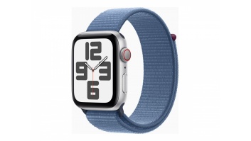 Apple Watch SE GPS + Cellular 44mm Silver Aluminium Case with Winter Blue Sport Loop Apple
