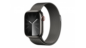 Apple Watch Series 9 GPS + Cellular 41mm Graphite Stainless Steel Case with Graphite Milanese Loop Apple