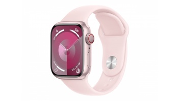 Apple Watch Series 9 GPS + Cellular 41mm Pink Aluminium Case with Light Pink Sport Band - S/M Apple