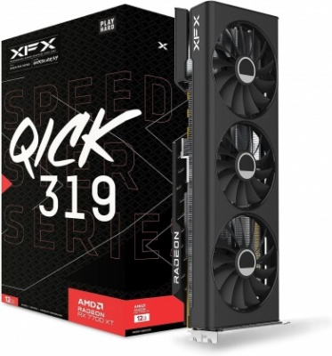 XFX Speedster QICK 319 Radeon™ RX 7700 XT Black Edition 12GB GDDR6 192-bit HDMI 3x DP