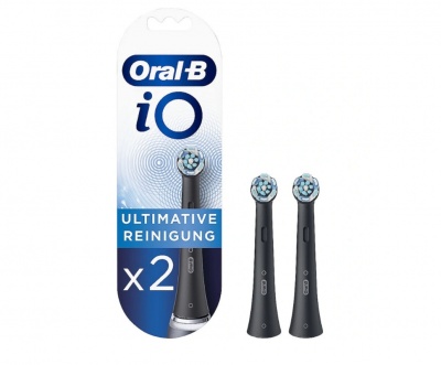 Oral-B iO Refill Ultimate Clean Replaceable toothbrush heads, 2 pcs, Black Oral-B