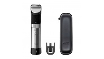 Philips Beard Trimmer BT9810/15 Cordless and corded Step precise 0.4 mm Number of length steps 30 Black/Silver