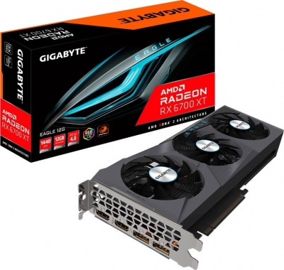 Gigabyte GV-R67XTEAGLE-12GD AMD, 12 GB, Radeon RX 6700 XT, GDDR6, PCI-E 4.0 x 16, HDMI ports quantity 2, Memory clock speed 16000 MHz