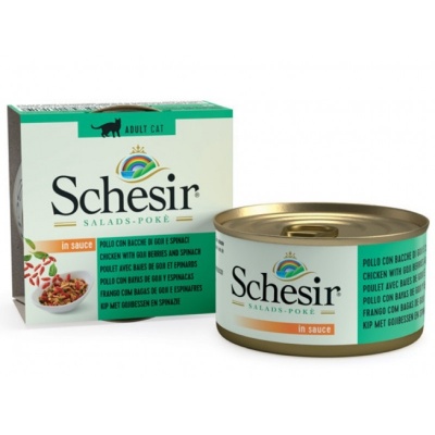 Schesir Salads Pokè, 85g - poke ar vistu, godži ogām un spinātiem