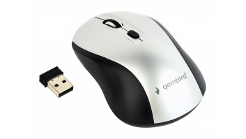 Gembird MUSW-4B-02-BS  Wireless optical mouse, black/silver Gembird