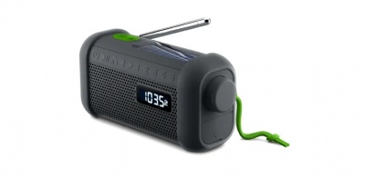 Muse Portable Solar Radio with Crank & Flashlight