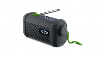 Muse Portable Solar Radio with Crank & Flashlight