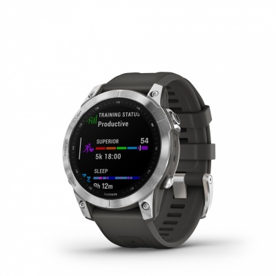 Garmin Fenix 7S Silver with Graphite Band EU