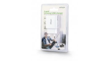 EnerGenie 2-port universal USB charger EG-U2C2A-03-W