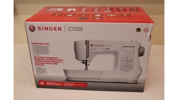 SALE OUT.  Singer Sewing Machine C7225 Number of stitches 200 Number of buttonholes 8 White DAMAGED PACKAGING, SCRATCHED PEDAL