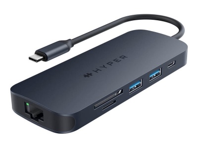 Hyper HyperDrive EcoSmart Gen.2 Universal USB-C 8-in-1 Hub w 140 W PD3.1 Power Pass-thru