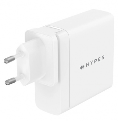 Hyper HyperJuice PD3.1 140 W 3-port GaN Wall-Charger - w 2m USB-C to C PD3.1 cable & Travel Adapters