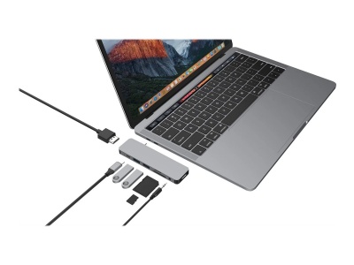 Hyper HyperDrive USB-C 7-in-1 Laptop Form-Fit Hub - Space Grey