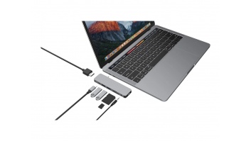 Hyper HyperDrive USB-C 7-in-1 Laptop Form-Fit Hub - Space Grey