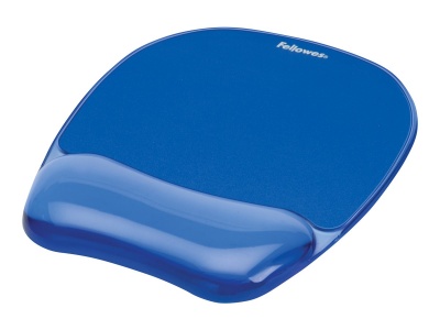Fellowes Mouse pad with wrist support CRYSTAL, blue