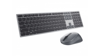 Premier Multi-Device Keyboard and Mouse | KM7321W | Wireless | Ukrainian | Titanium Gray | 2.4 GHz, Bluetooth 5.0