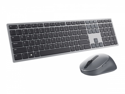 Premier Multi-Device Keyboard and Mouse | KM7321W | Wireless | Ukrainian | Titanium Gray | 2.4 GHz, Bluetooth 5.0