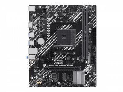 ASUS PRIME A520M-R | Processor family AMD A520 | Processor socket 1 x Socket AM4 | 2 DIMM slots - DDR4, ECC, unbuffered | Supported hard disk drive interfaces SATA-600 (RAID), 1 x M.2 | Number of SATA connectors 4