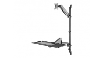 Digitus Sit-Stand Workstation Wall Single Mount, Max load 1-8 kg, max Screen Size: 17"-32", Black