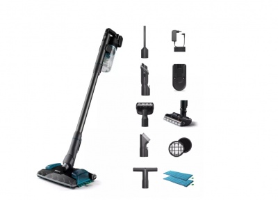Philips XC8055/01 Aqua Plus Vacuum cleaner, Handstick, Cordless, Black