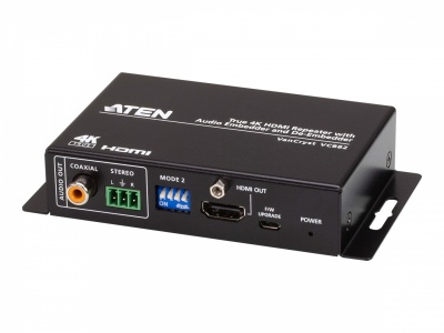 Aten True 4K HDMI Repeater with Audio Embedder and De-Embedder | VC882
