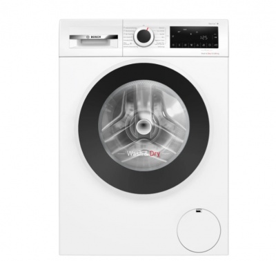 Bosch | Veļas mašīna ar žāvētāju | WNG2540LSN | Energoefektivitātes klase D | Priekšējā iekraušana | Mazgāšanas jauda 10,5 kg | 1400 RPM | Dziļums 64 cm | Platums 60 cm | Displejs | LCD | Žāvēšanas sistēma | Žāvēšanas jauda 6 kg | Tvaika funkcija | Balts