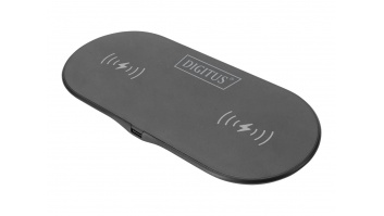 DIGITUS Wireless Charging, Pad, Duo, 15W, Grey | Digitus