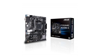 Asus | PRIME A520M-K | Processor family AMD | Processor socket AM4 | DDR4 | Memory slots 2 | Supported hard disk drive interfaces M.2, SATA | Number of SATA connectors 4 | Chipset AMD A | Micro ATX