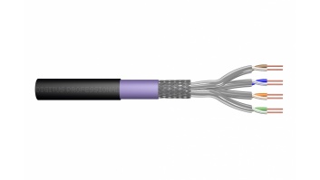 Digitus CAT 7 S-FTP outdoor installation cable, 1200 MHz PE, inner Eca (LSZH), AWG 23/1,1000m, SX, Black & Purple | Digitus