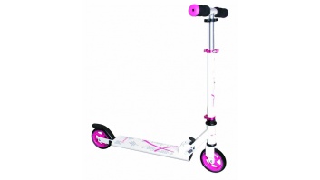 Akcija! Muuwmi Aluminium Scooter skrejritenis 125 mm, balts/rozā